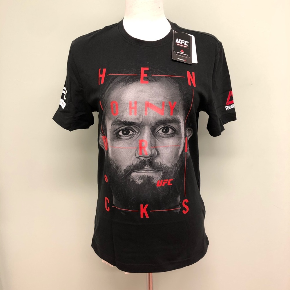 Reebok Men's UFC Johny Hendricks T-Shirt | Black | Small **NEW